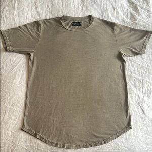 Goodlife Tan Short Sleeve Tee with Curved Hem